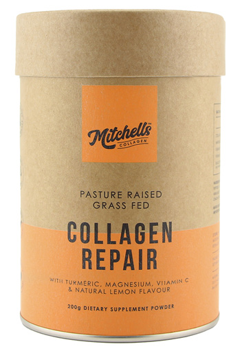 Fast, effective and natural repair.
Collagen with Turmeric, Magnesium and Vitamin C.