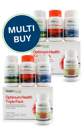 Improve your everyday health the the Optimum Health Triple Pack and Probiotic.
